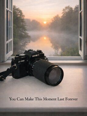 Vintage Minolta X700 35mm Film SLR Camera Zoom Lens Literature Works